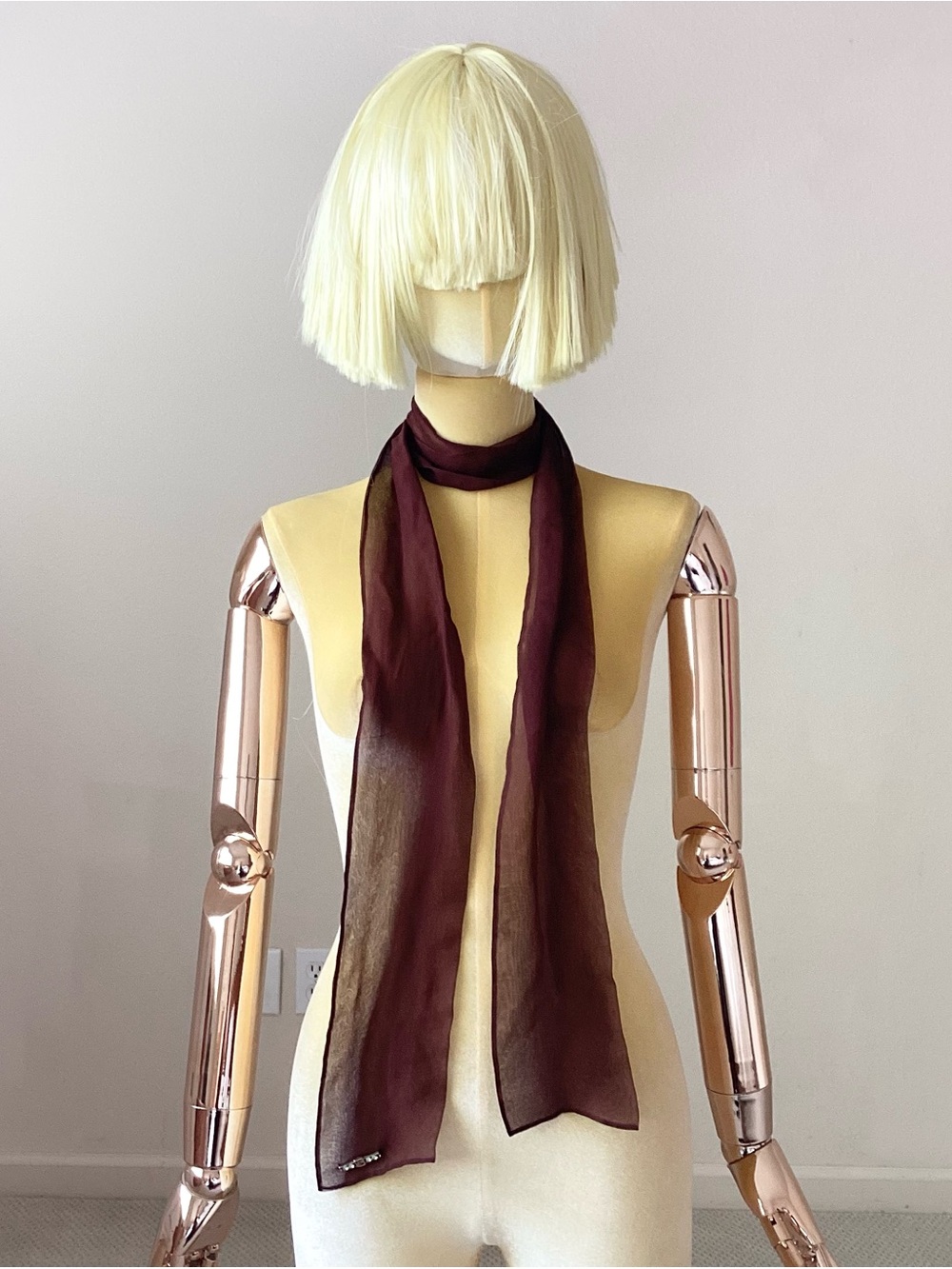 DSQUARED2 Sheer Brown  Long Scarf
